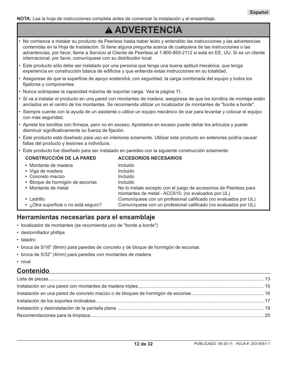 Peerless-AV ST680-AW - Installation User Manual | Page 12 / 32