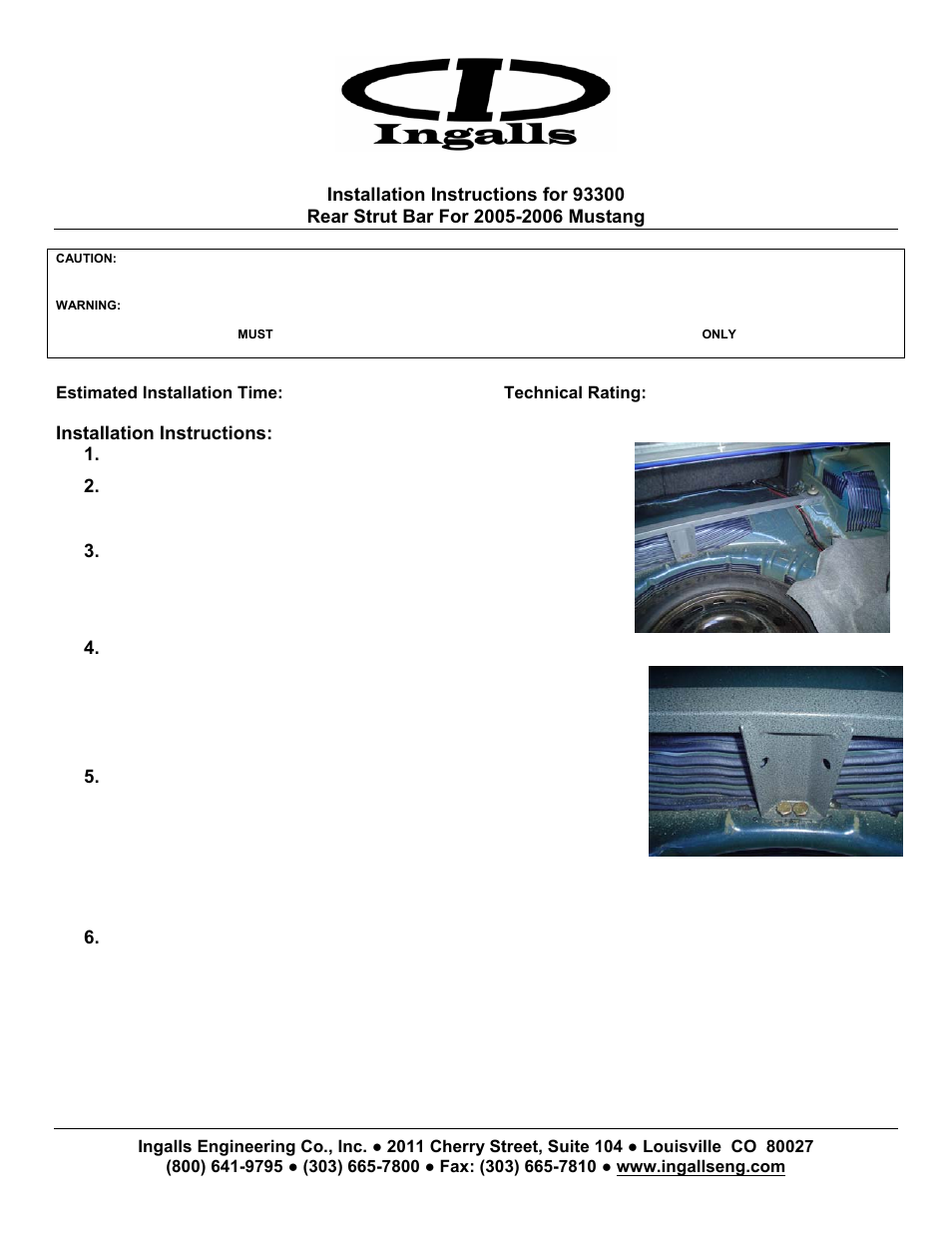 Ingalls 93300 User Manual | 2 pages