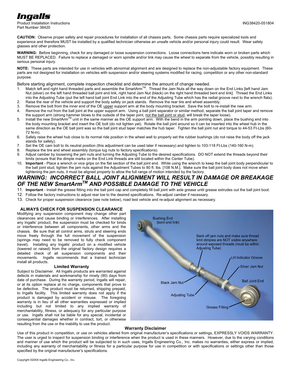 Ingalls 38420 User Manual | 1 page