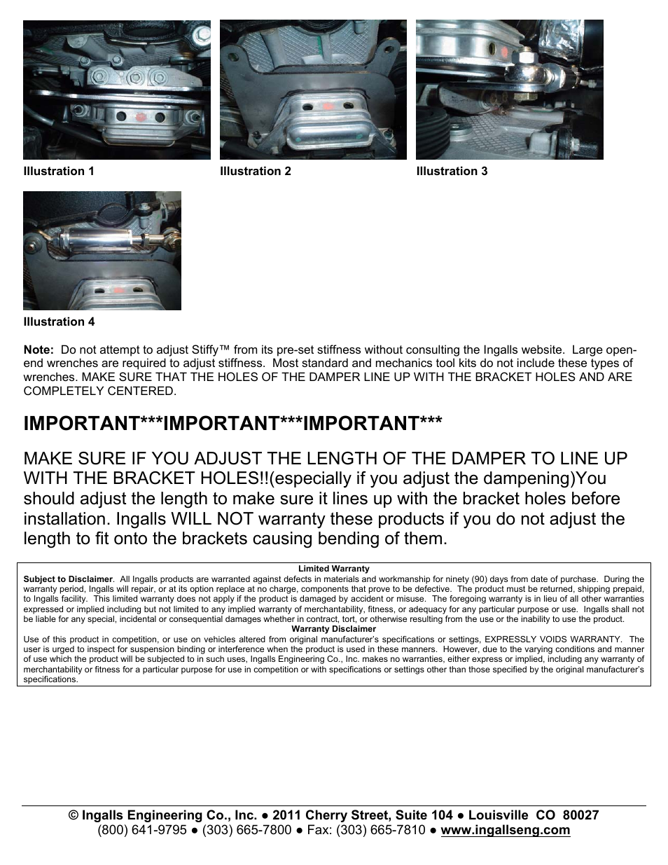 Important***important***important | Ingalls 93040 User Manual | Page 2 / 3