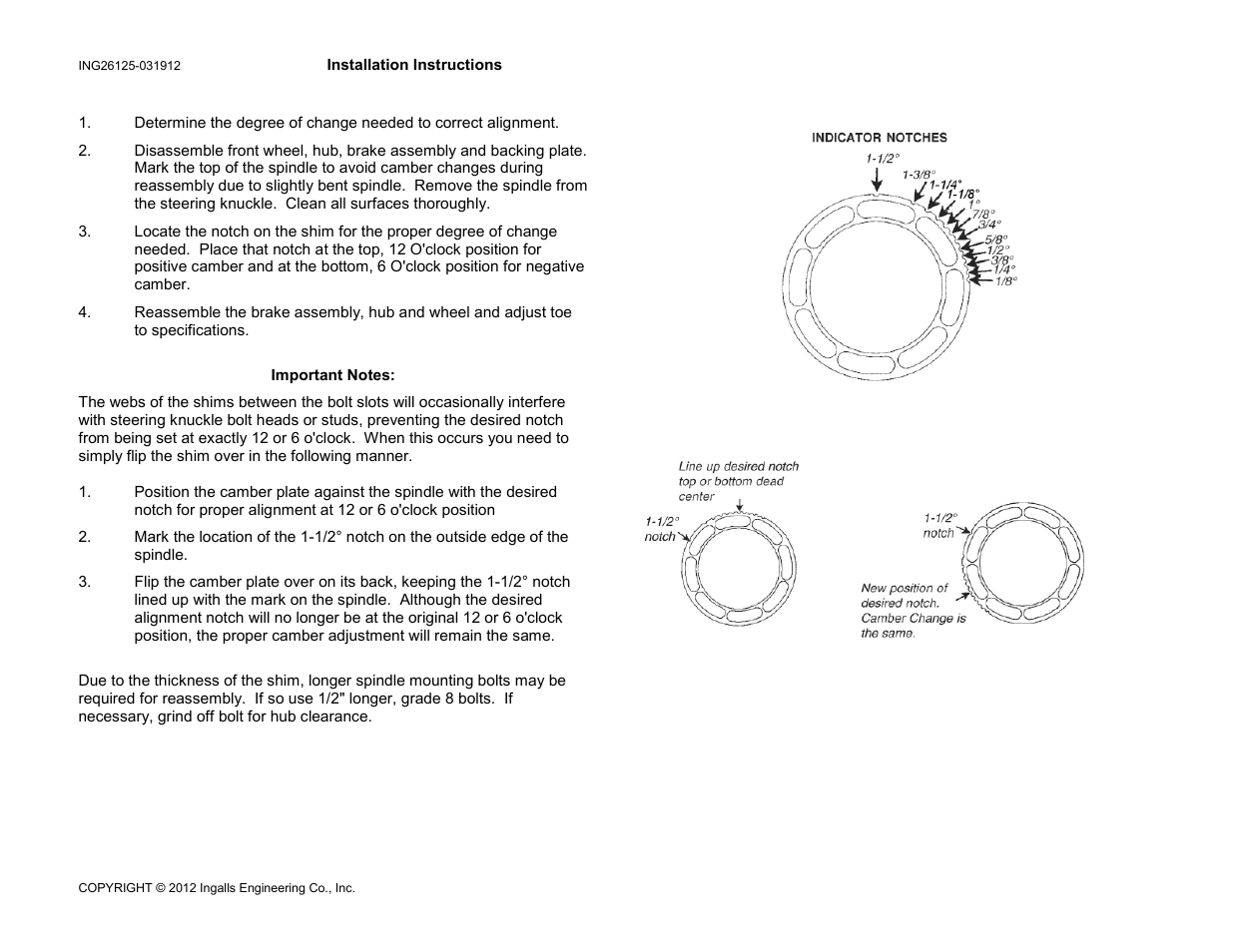 Ingalls 26125 User Manual | 1 page