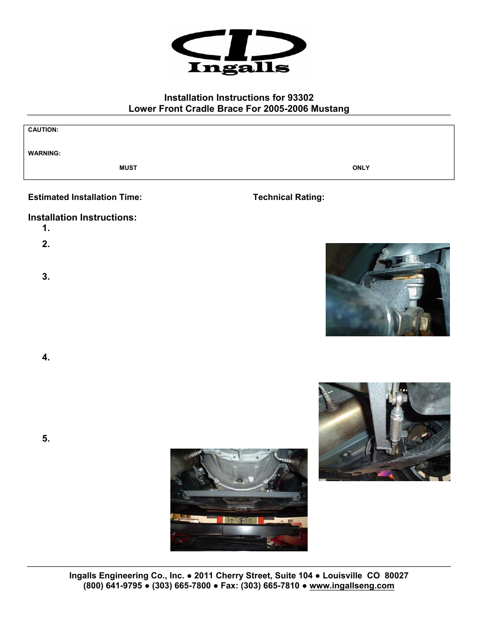 Ingalls 93302 User Manual | 2 pages