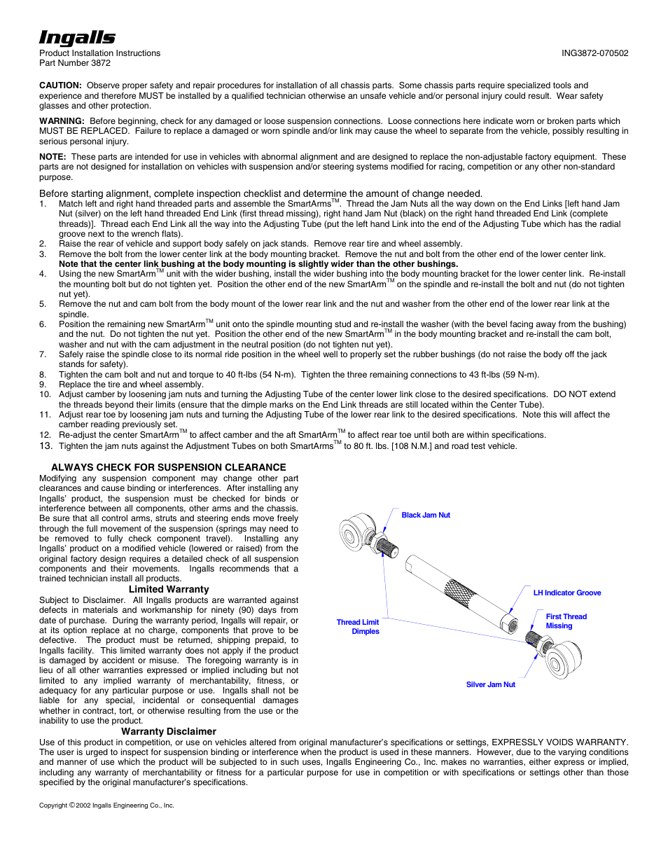 Ingalls 38720 User Manual | 1 page