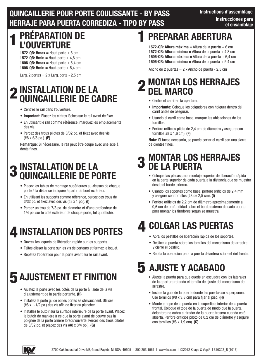 Knape&Vogt BYP-100A Series User Manual | Page 4 / 4