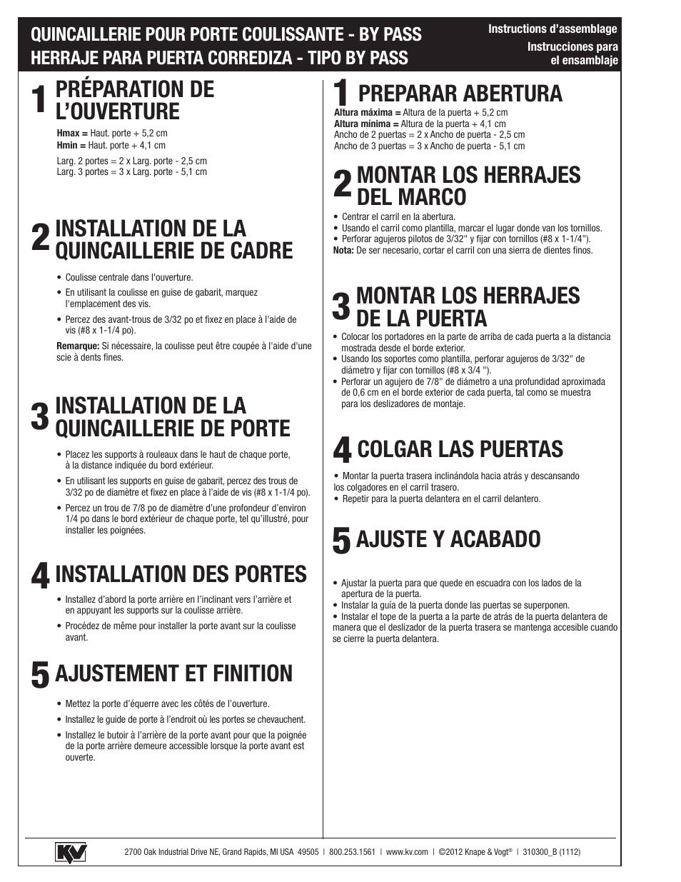 Knape&Vogt BYP-60SW Series User Manual | Page 4 / 4