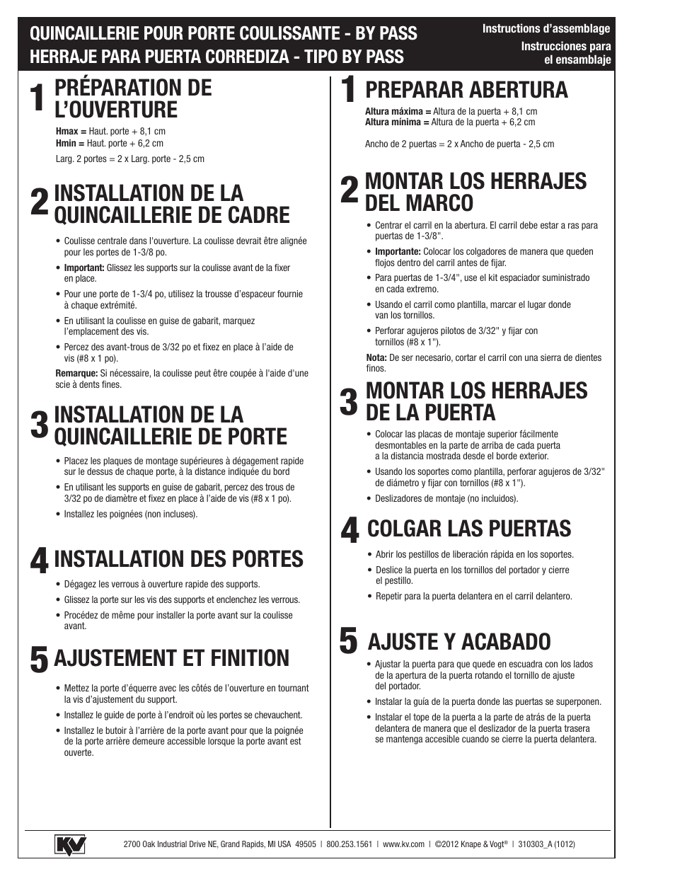 Knape&Vogt BYP-150A Series User Manual | Page 4 / 4