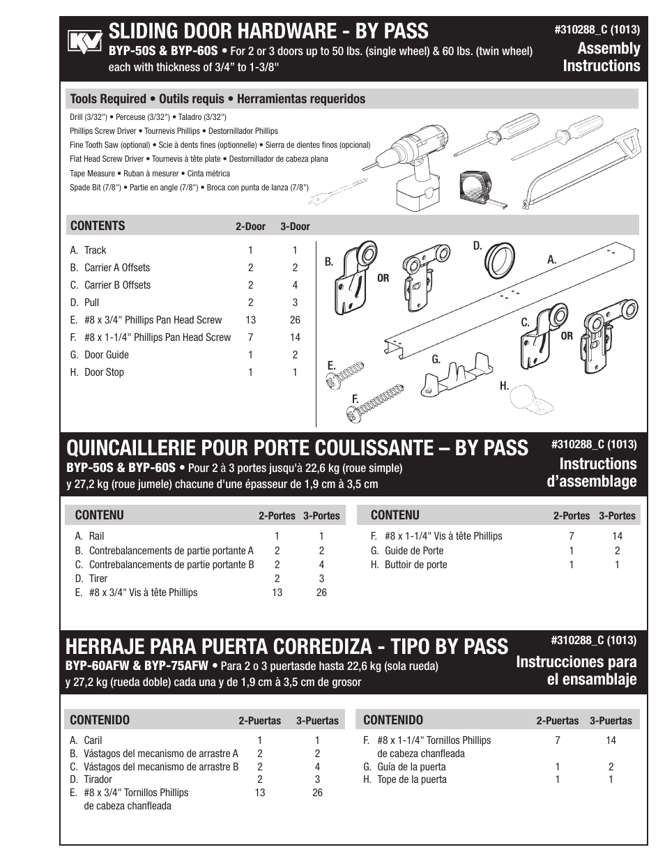 Knape&Vogt BYP-60S Series User Manual | 4 pages