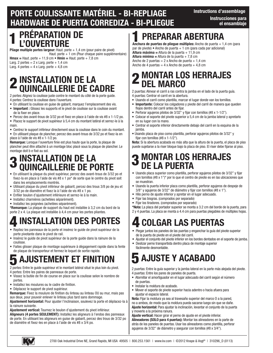 Knape&Vogt BIF-100A Series User Manual | Page 4 / 4