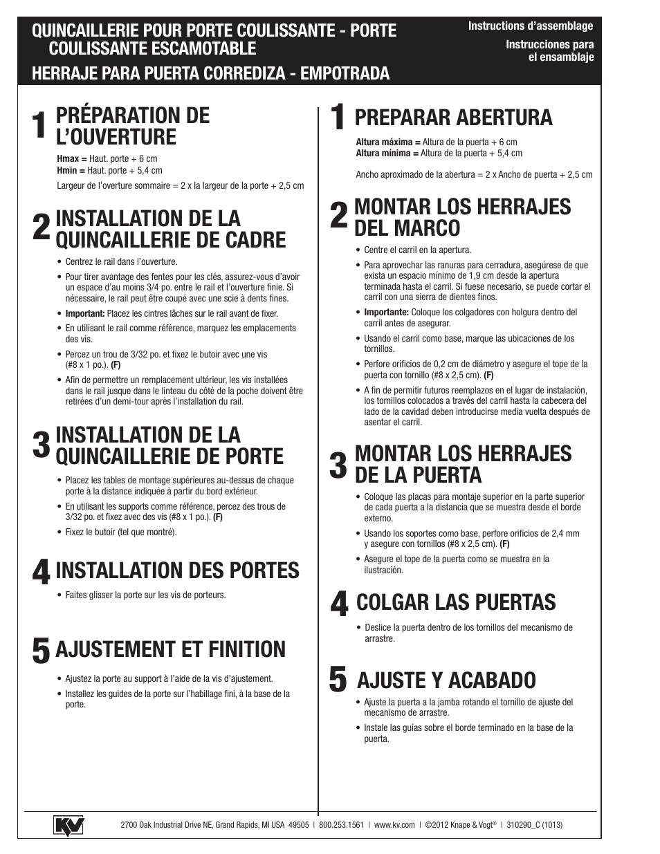 Knape&Vogt PKT-75A Series User Manual | Page 4 / 4