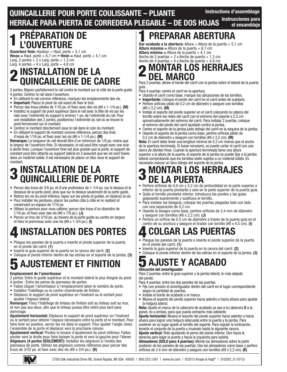 Knape&Vogt BIF-20S Series User Manual | Page 4 / 4