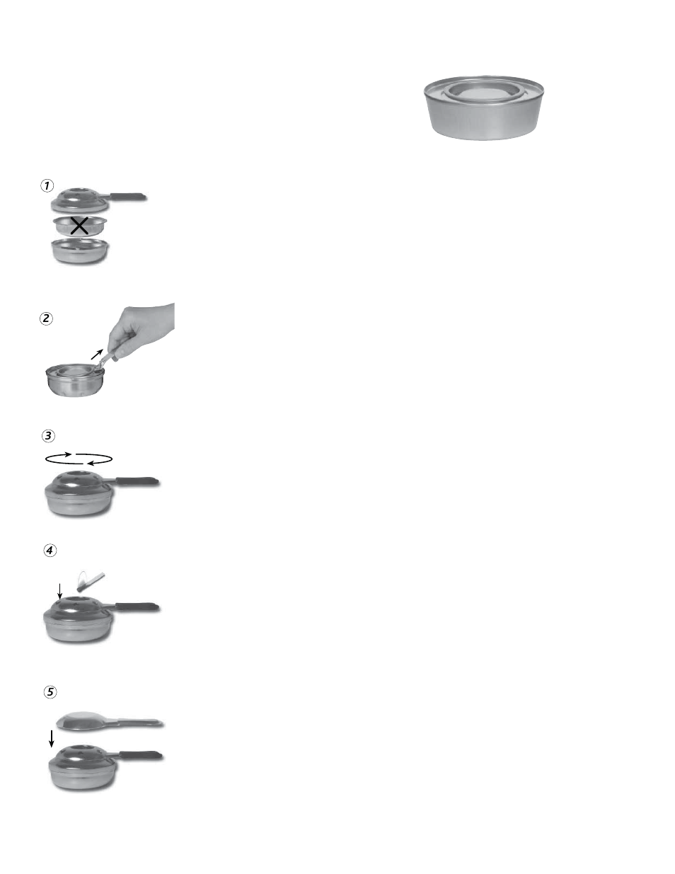 Trudeau 3 in 1 Lazy Susan fondue set - 0825300  User Manual | 2 pages