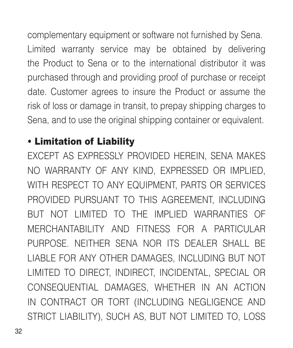 Sena Bluetooth SM10 v1.1 User's Guide User Manual | Page 32 / 36