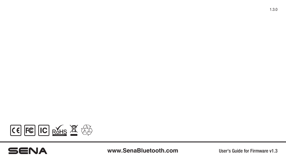 Sena Bluetooth SMH5 v1.3 User's Guide User Manual | Page 34 / 34