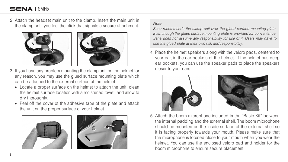 Sena Bluetooth SMH5 v1.3 User's Guide User Manual | Page 7 / 34