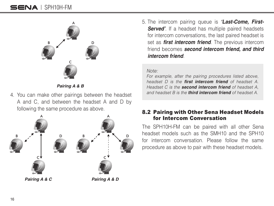 Sph10h-fm | Sena Bluetooth SPH10H-FM v4.3 User's Guide User Manual | Page 17 / 56