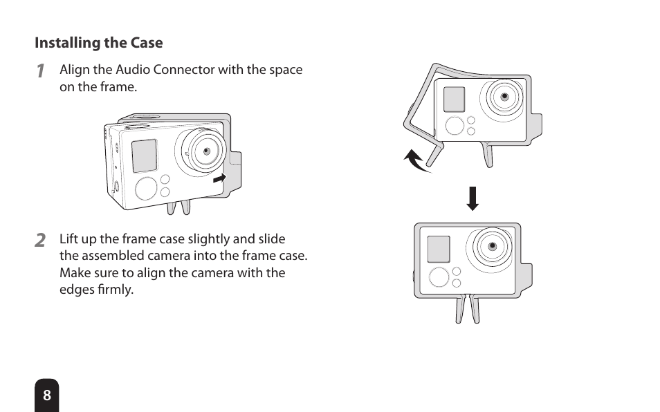 Installing the case | Sena Bluetooth Bluetooth Audio Pack v1.0 User's Guide User Manual | Page 8 / 28