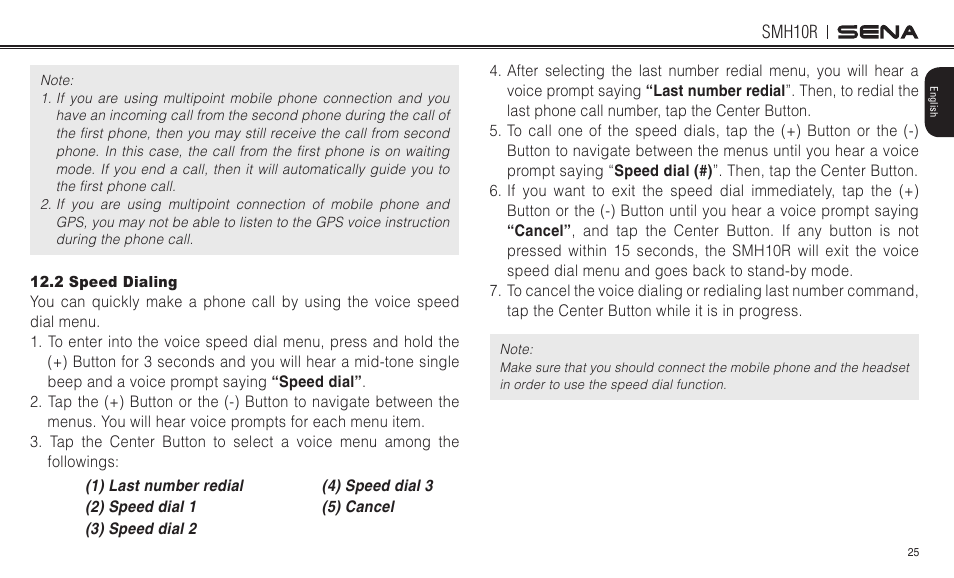 Sena Bluetooth SMH10R v4.3 User's Guide User Manual | Page 25 / 51