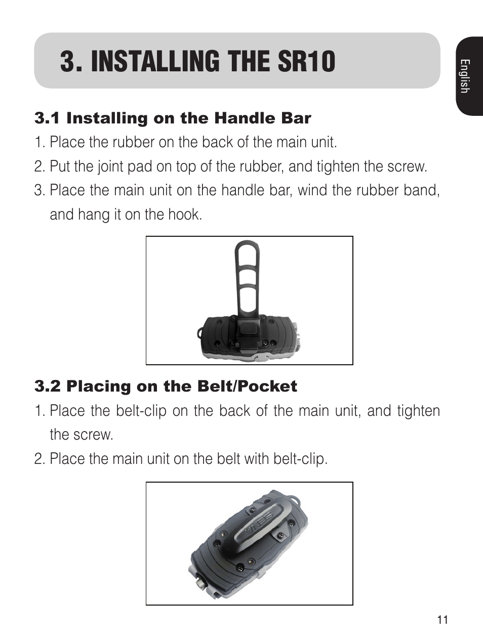 Installing the sr10 | Sena Bluetooth SR10 v1.2 User's Guide User Manual | Page 10 / 33