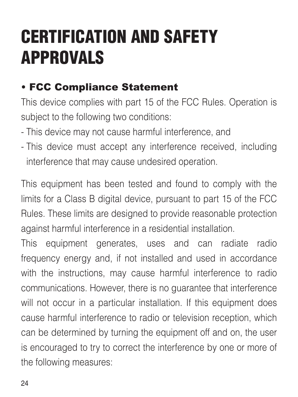 Certification and safety approvals | Sena Bluetooth SR10 v1.2 User's Guide User Manual | Page 23 / 33