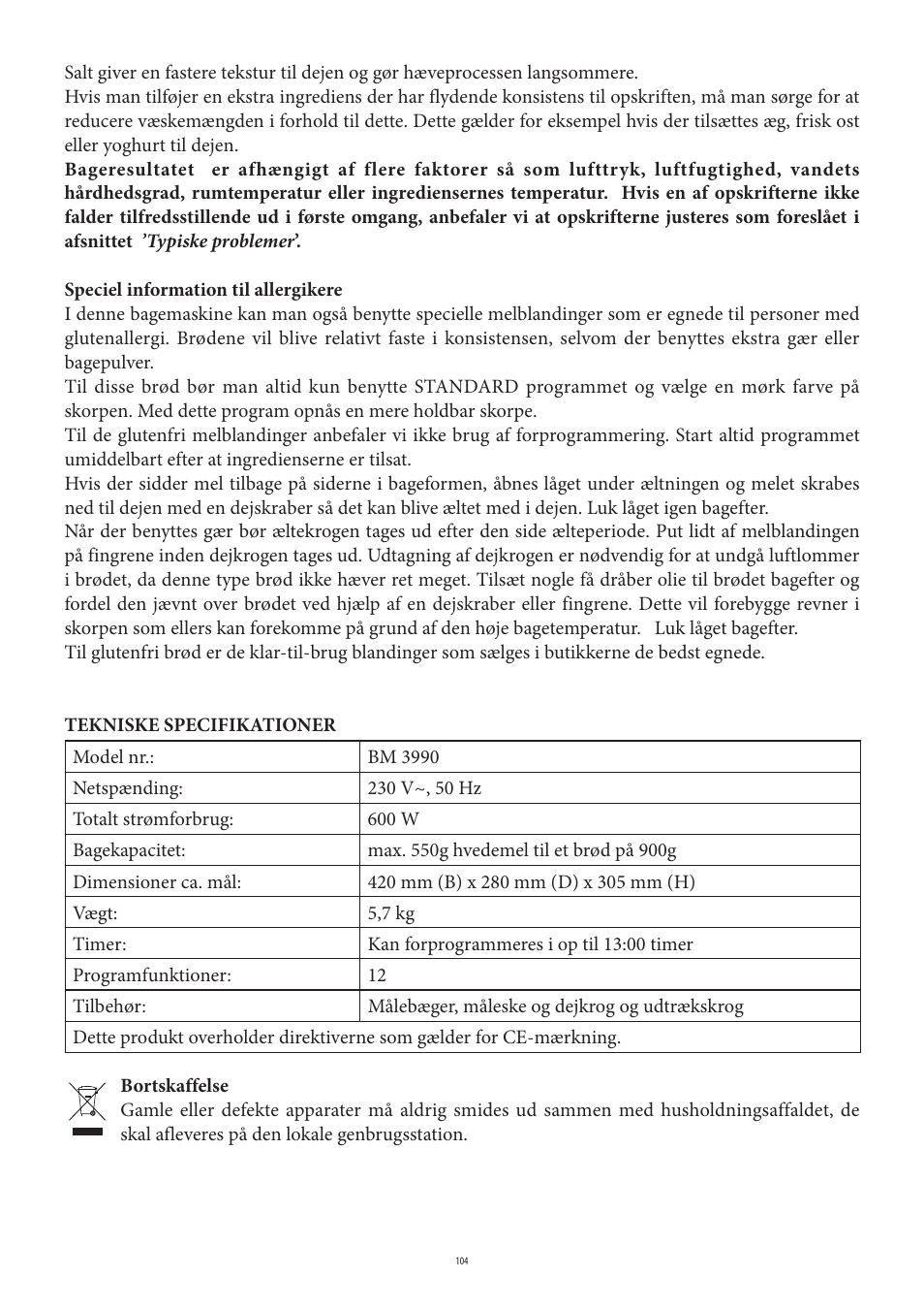 SEVERIN BM 3990 User Manual | Page 104 / 180