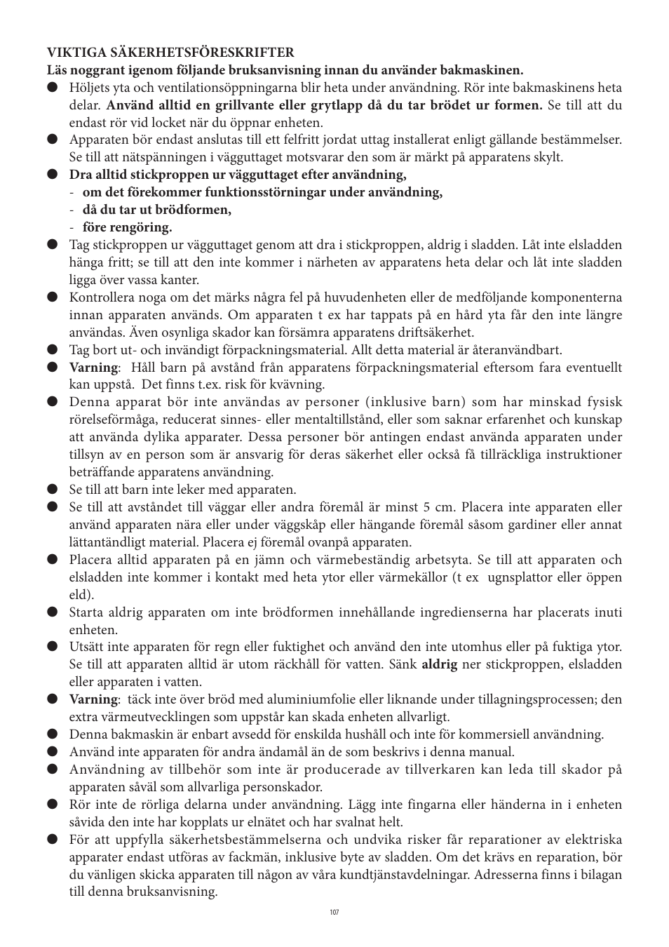 SEVERIN BM 3990 User Manual | Page 107 / 180
