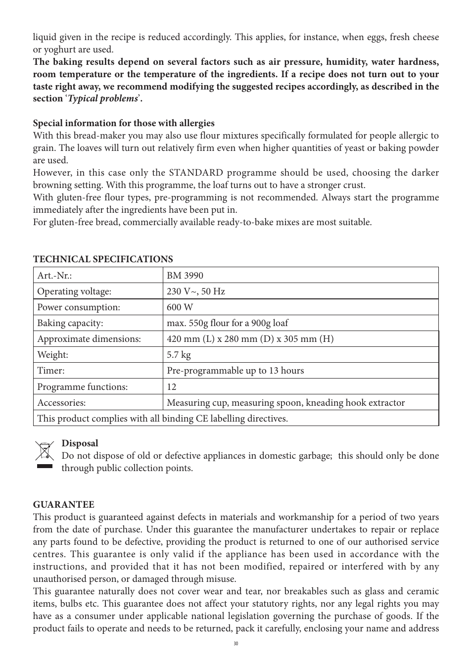 SEVERIN BM 3990 User Manual | Page 30 / 180