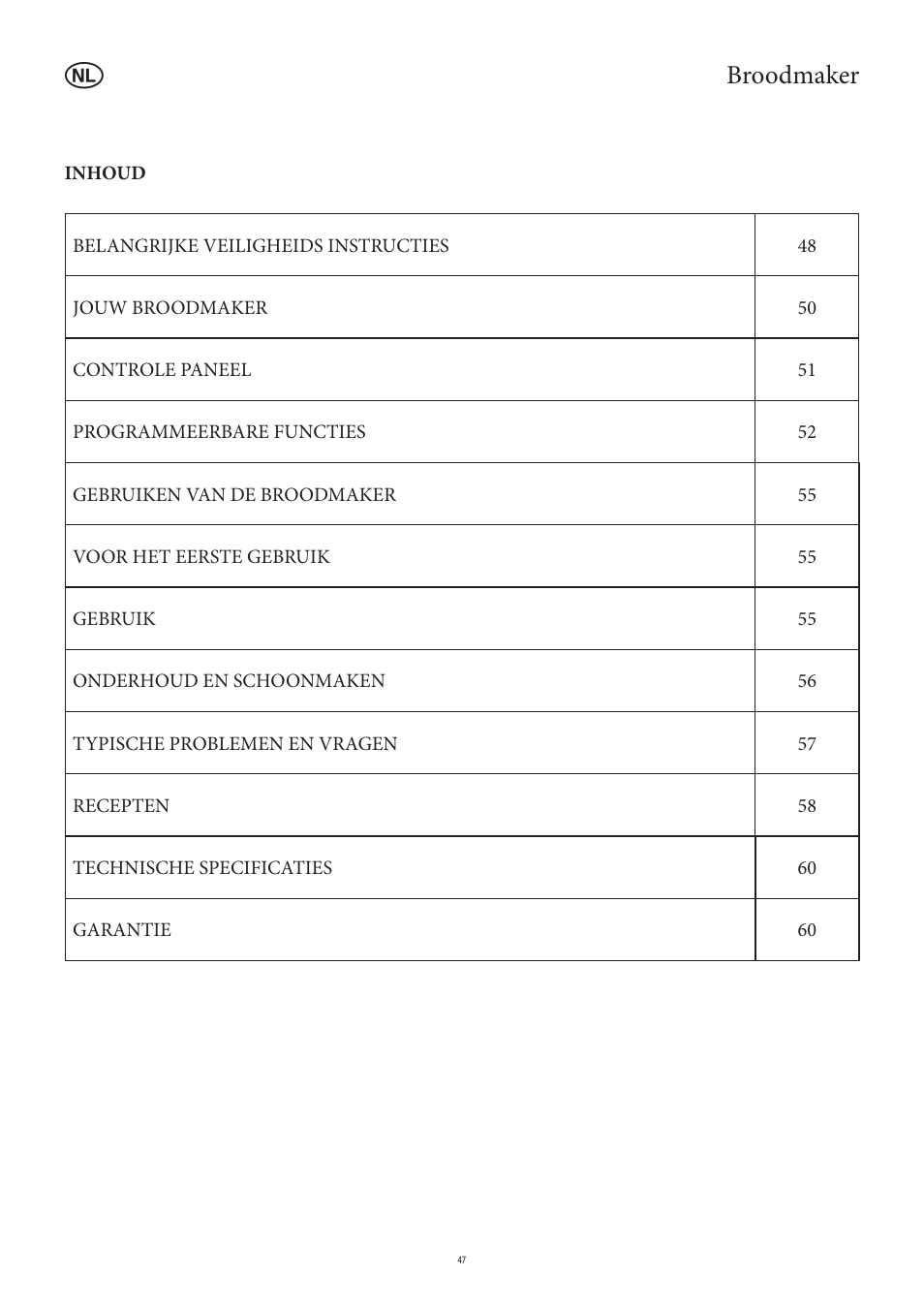 Broodmaker | SEVERIN BM 3990 User Manual | Page 47 / 180