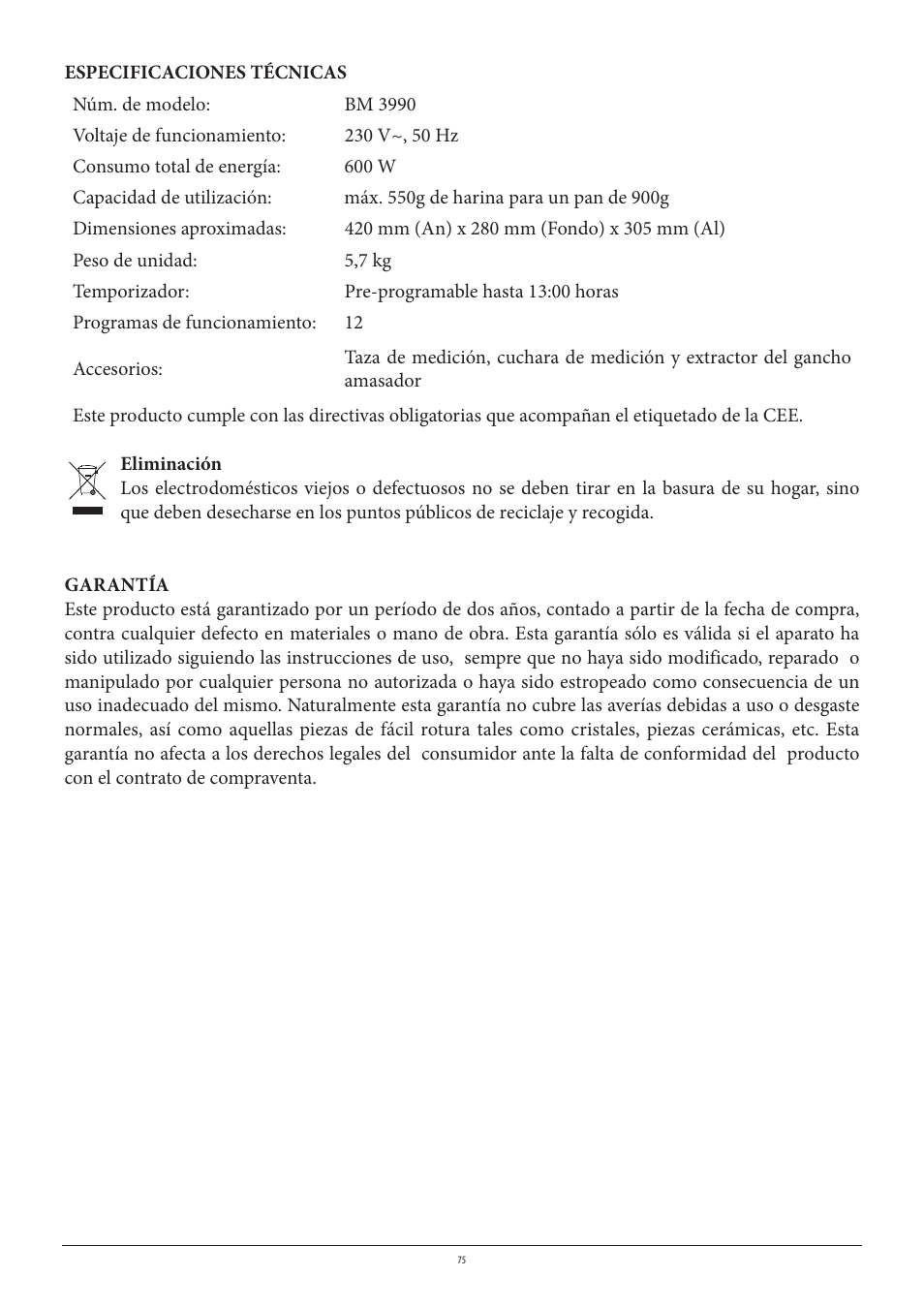 SEVERIN BM 3990 User Manual | Page 75 / 180