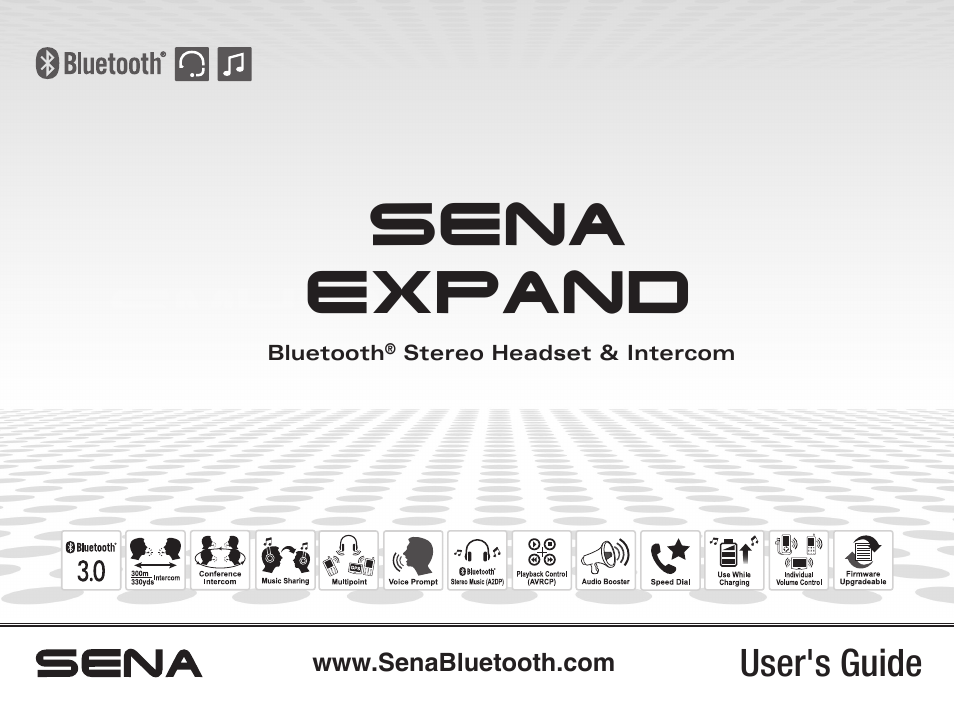 Sena Bluetooth EXPAND v1.0 User's Guide User Manual | 42 pages