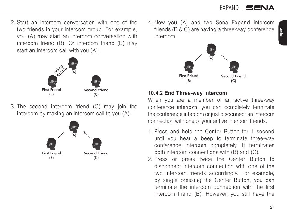 Expand | Sena Bluetooth EXPAND v1.0 User's Guide User Manual | Page 27 / 42