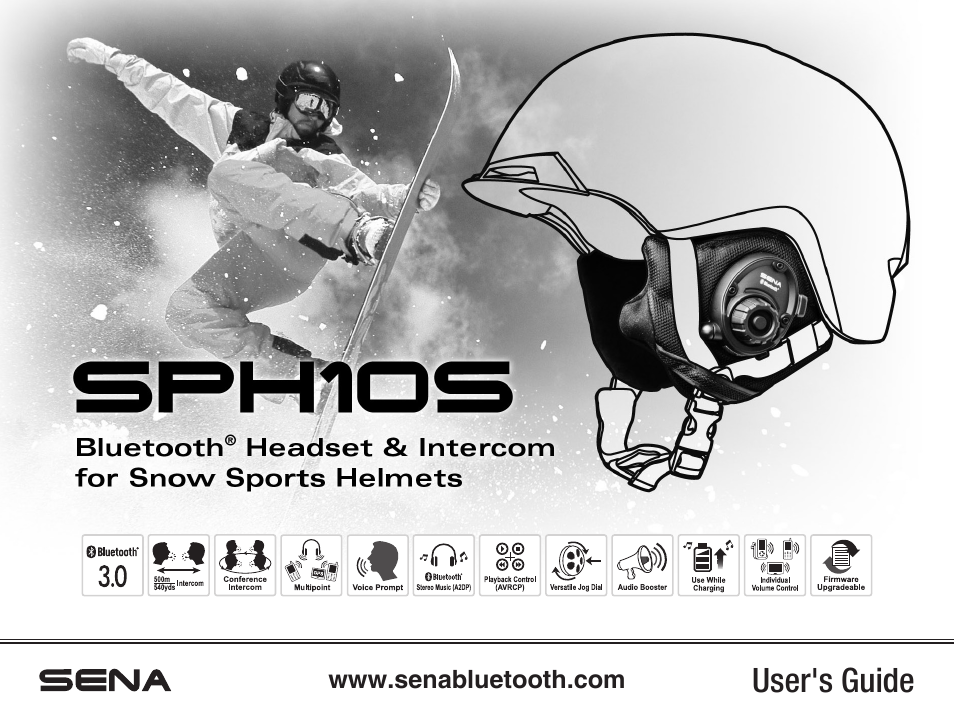 Sena Bluetooth SPH10S v4.1 User's Guide User Manual | 35 pages