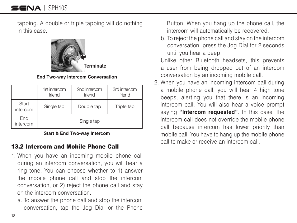 Sph10s | Sena Bluetooth SPH10S v4.1 User's Guide User Manual | Page 19 / 35