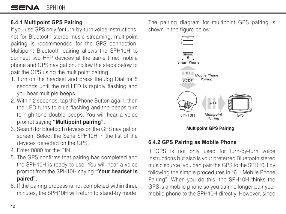 Sph10h | Sena Bluetooth SPH10H v4.2 User's Guide User Manual | Page 11 / 43
