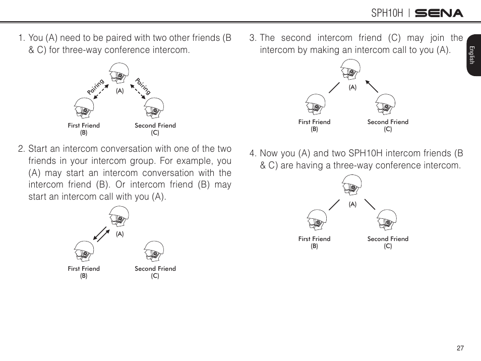 Sph10h | Sena Bluetooth SPH10H v4.2 User's Guide User Manual | Page 26 / 43