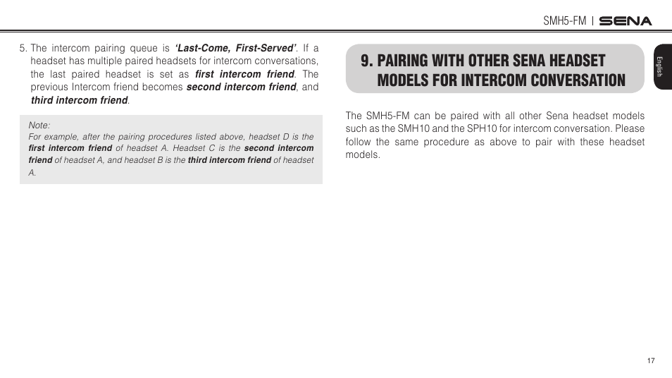 Sena Bluetooth SMH5-FM v1.3 User's Guide User Manual | Page 16 / 37