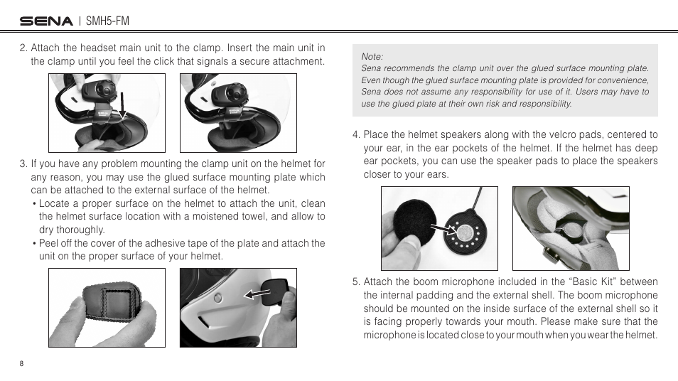 Sena Bluetooth SMH5-FM v1.3 User's Guide User Manual | Page 7 / 37