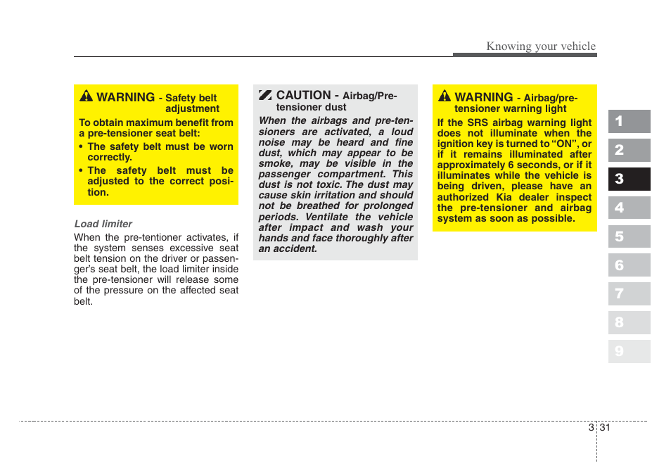 KIA Sportage 2008 User Manual | Page 40 / 350