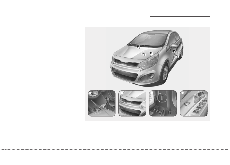 Safety features of your vehicle | KIA Rio_Rio5_Rio 5-Door 2013 User Manual | Page 69 / 385