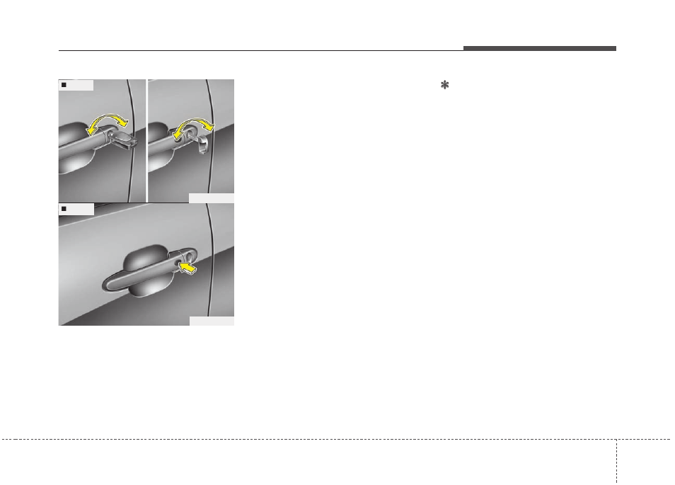 Features of your vehicle, Door locks, Notice | KIA Rio_Rio5_Rio 5-Door 2013 User Manual | Page 90 / 385