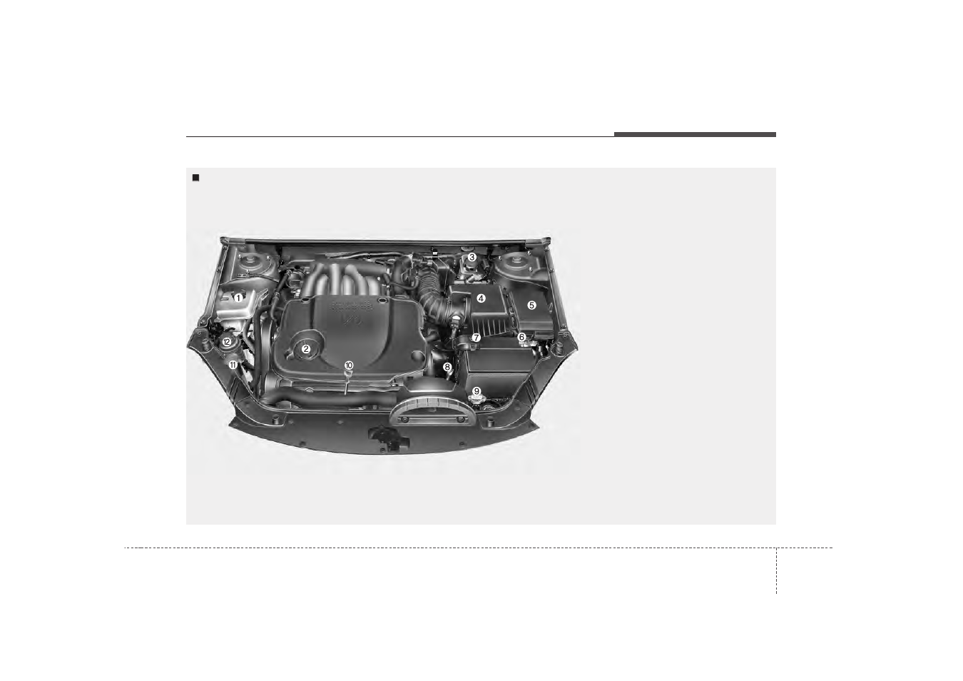 Your vehicle at a glance | KIA Magentis 2009 User Manual | Page 14 / 326