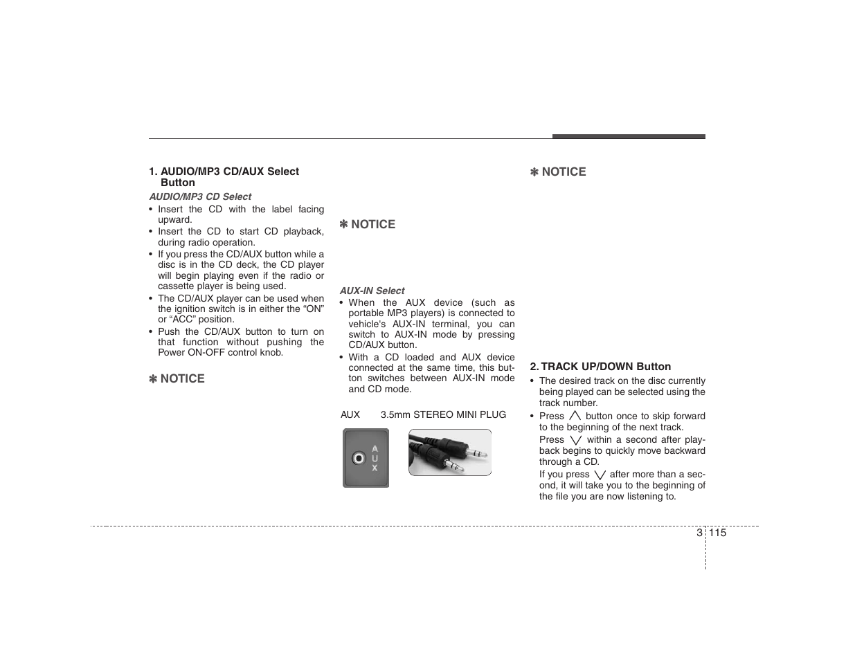 KIA Magentis 2008 User Manual | Page 124 / 289