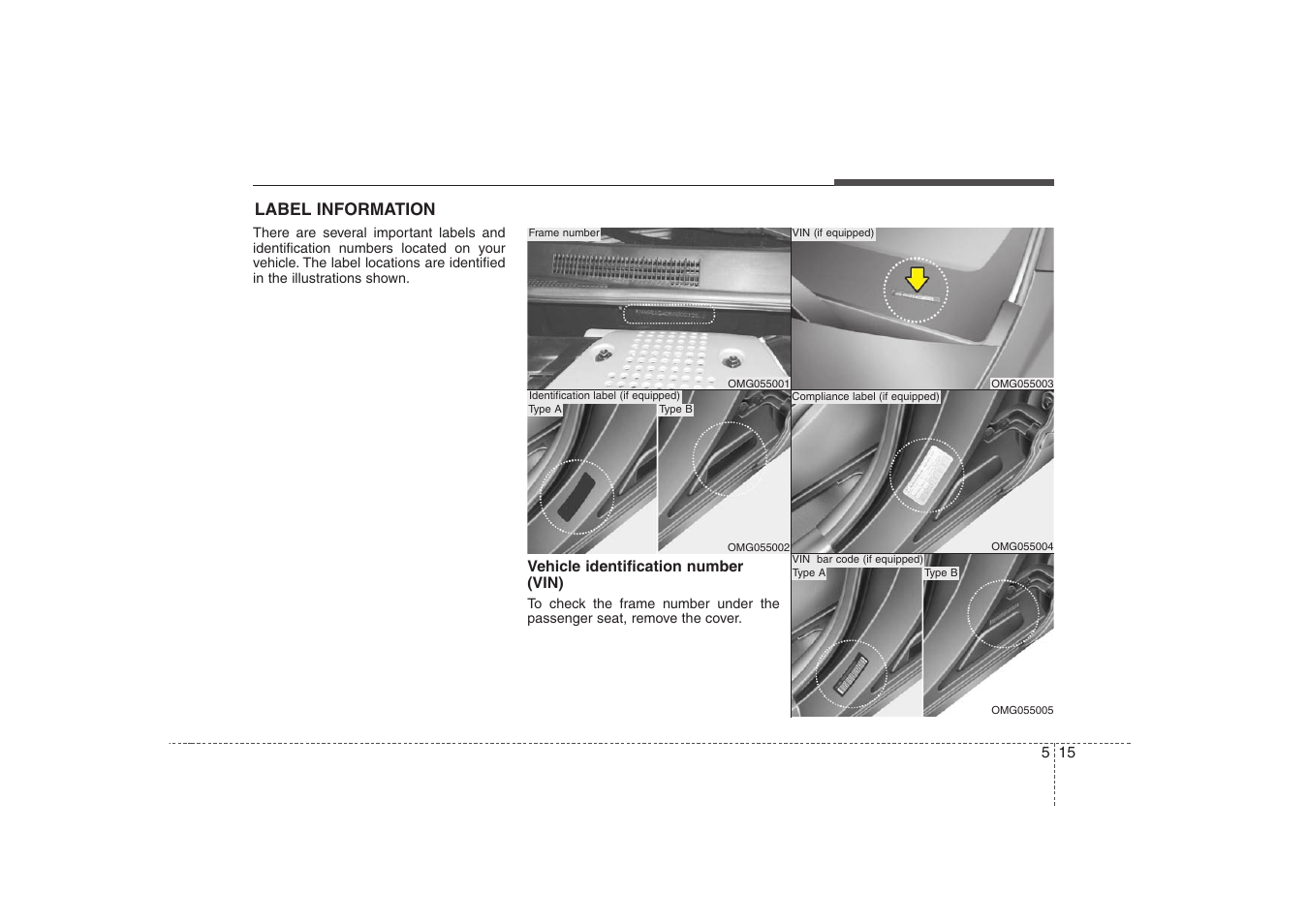 Driving tips, Label information | KIA Magentis 2008 User Manual | Page 217 / 289