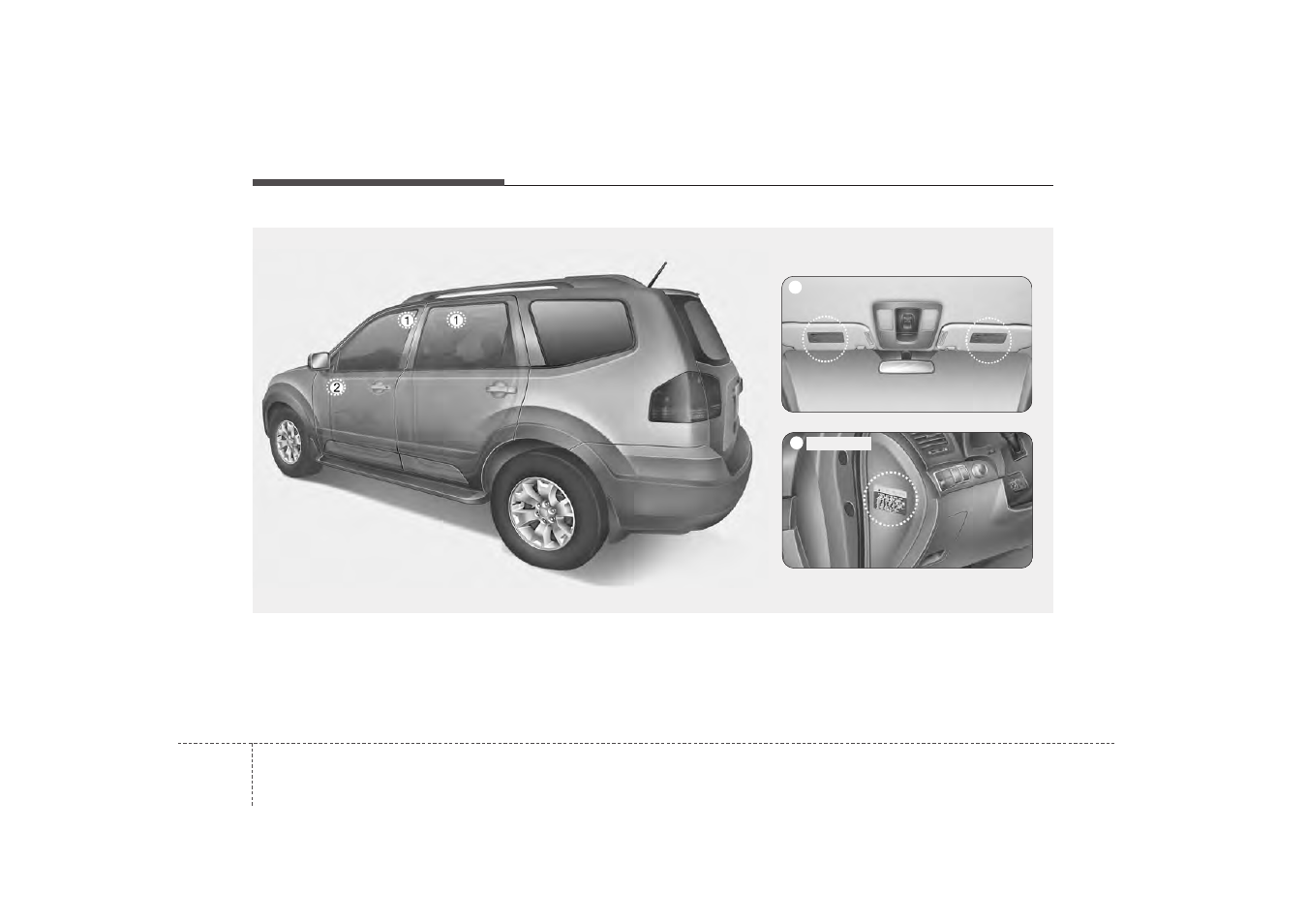 Safety features of your vehicle | KIA Borrego 2008 User Manual | Page 77 / 425