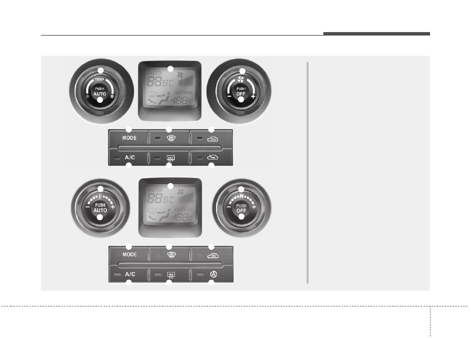 Features of your vehicle, Automatic climate control system (if equipped) | KIA Rondo 2011 User Manual | Page 150 / 338