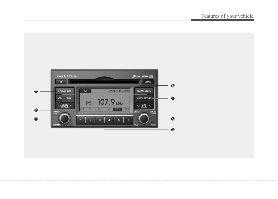 Features of your vehicle | KIA Rondo 2011 User Manual | Page 178 / 338