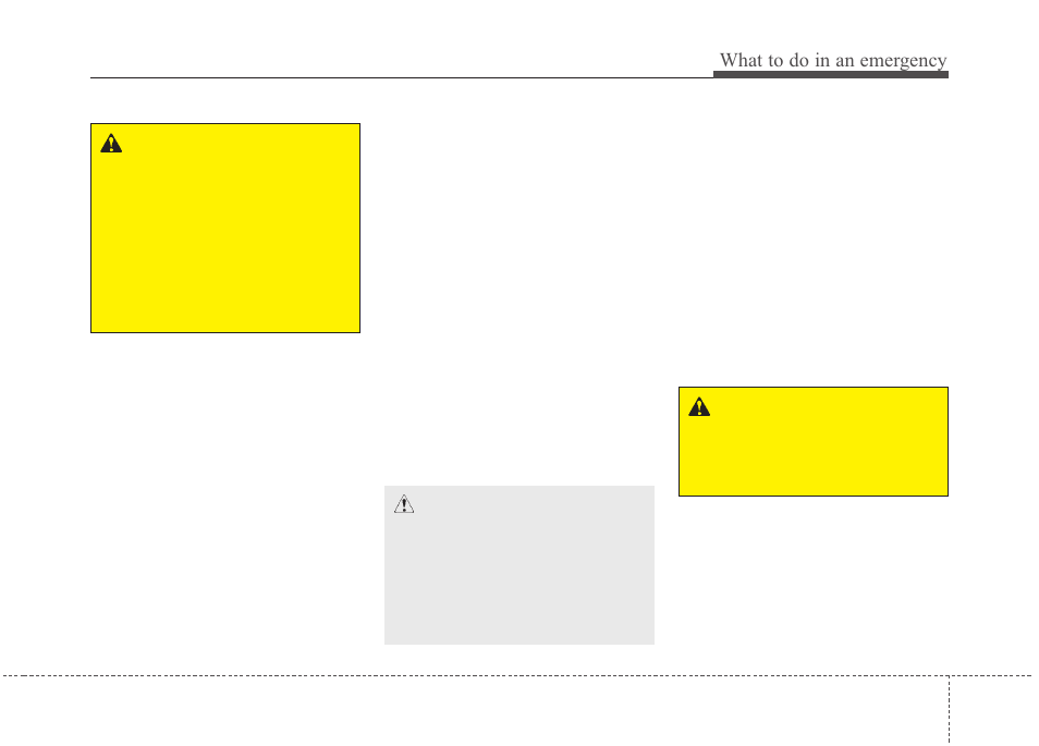 What to do in an emergency | KIA Rondo 2011 User Manual | Page 251 / 338
