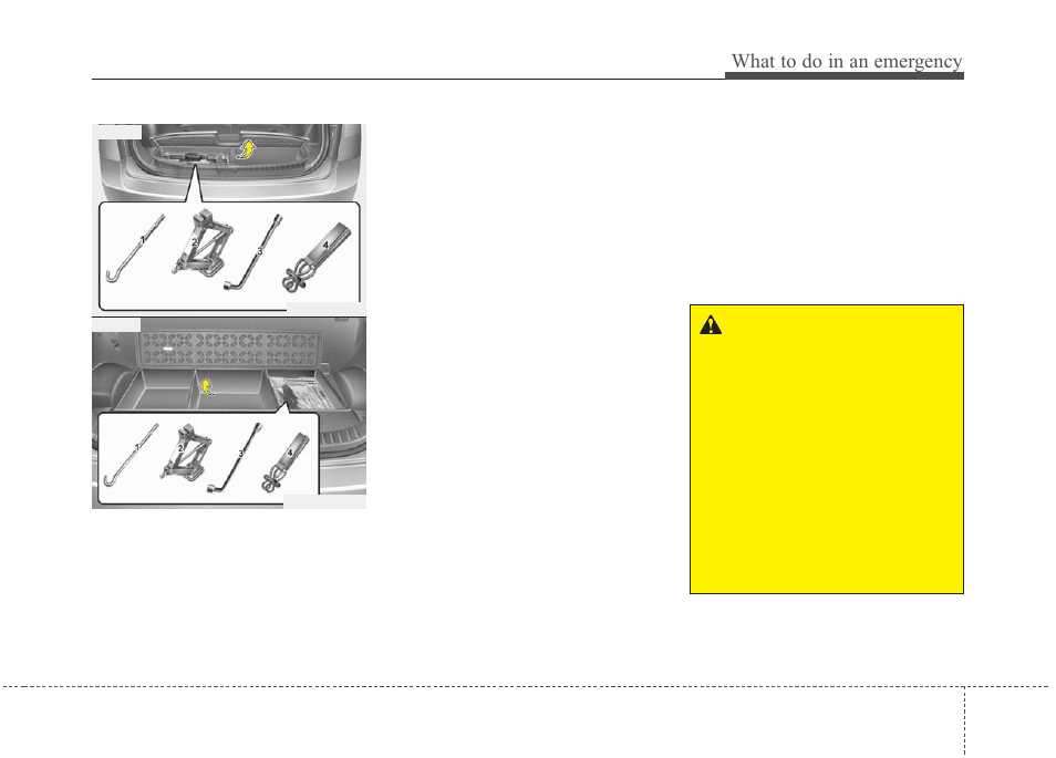 What to do in an emergency | KIA Rondo 2011 User Manual | Page 253 / 338