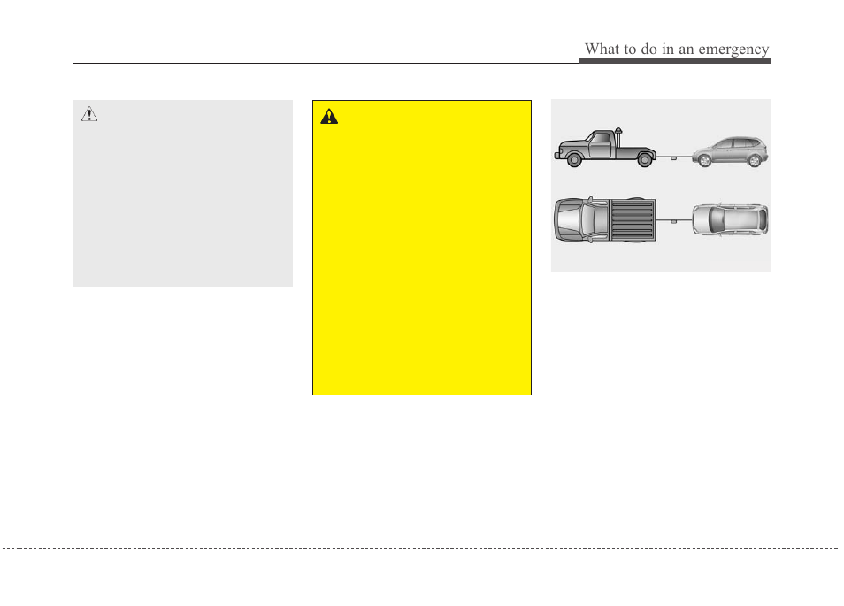 What to do in an emergency | KIA Rondo 2011 User Manual | Page 265 / 338