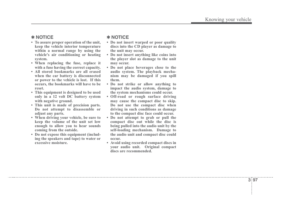 Knowing your vehicle | KIA Rio_Rio5 2008 User Manual | Page 106 / 219