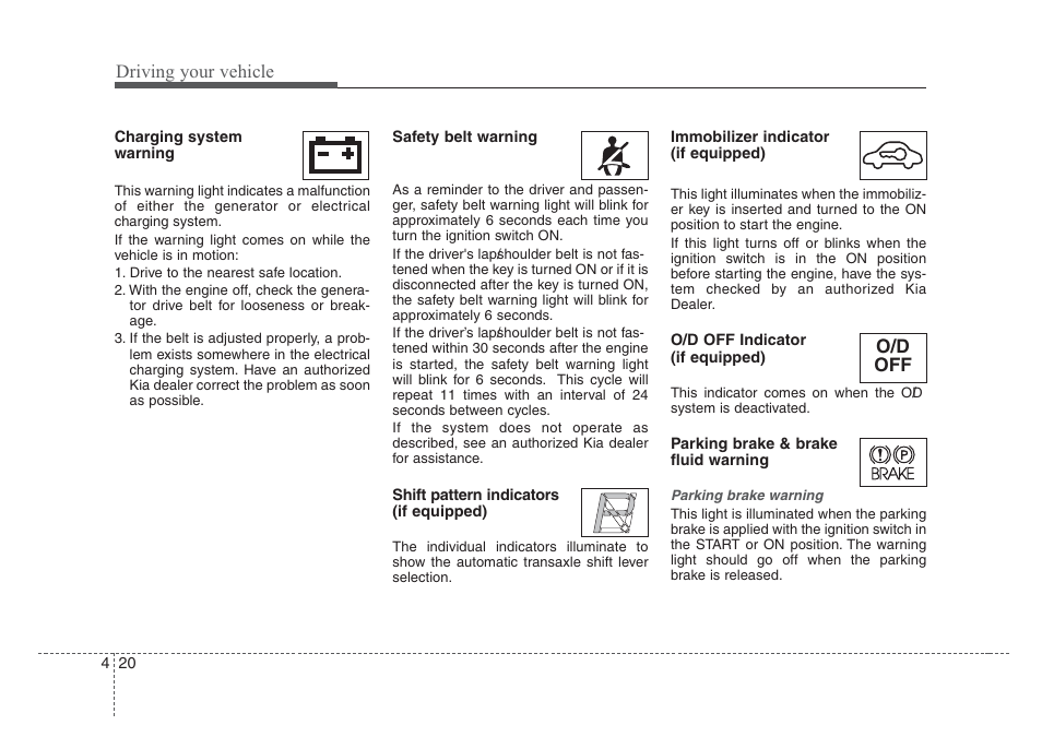 Driving your vehicle, O/d off | KIA Rio_Rio5 2008 User Manual | Page 126 / 219